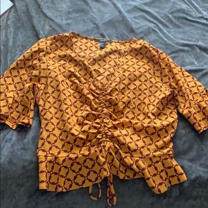 Stretchy crop top blouse